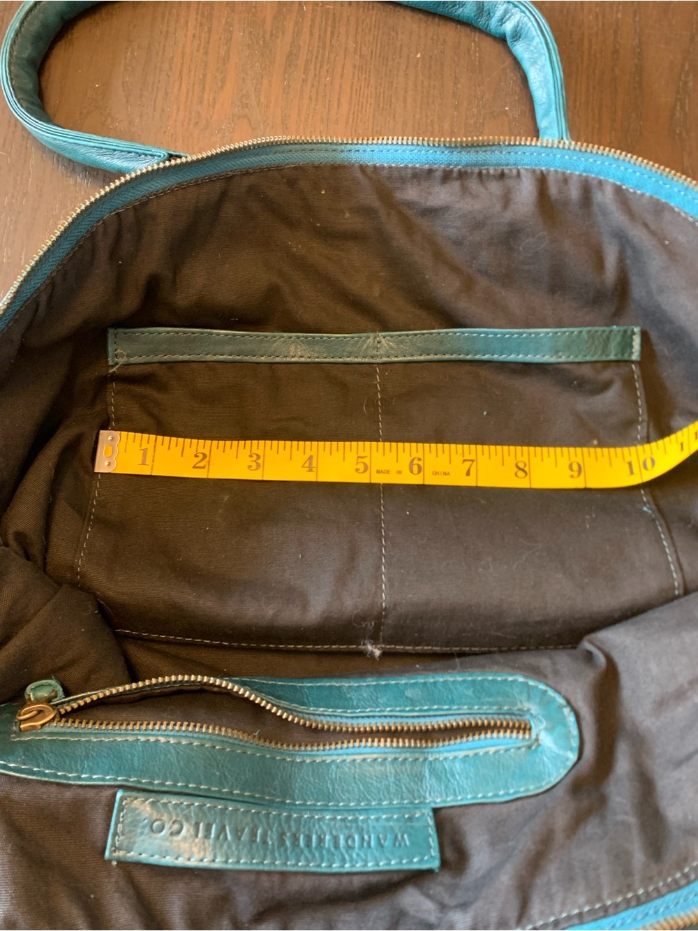 Wanderers The Banff Teal Leather Women's Hand Bag - Picture 14 of 16
